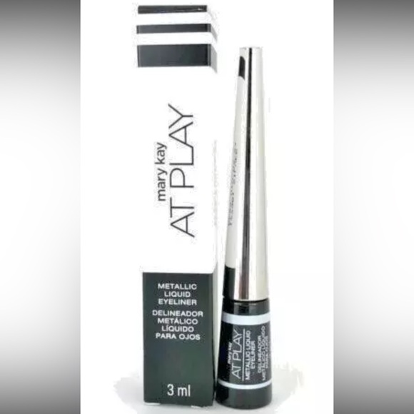 MARY KAY AT PLAY METALLIC LIQUID EYELINER "SILVER"- LIMITED EDITION - Picture 2 of 9